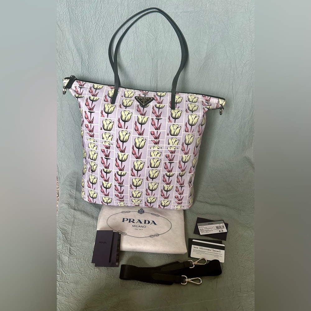 *RARE* Prada Tessuto Stampada large nylon tote*